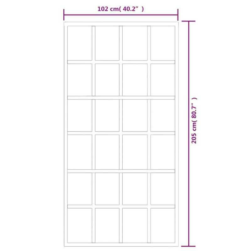vidaXL ESG üveg és alumínium tolóajtó fémszerelvény-szettel 102x205 cm