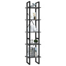 vidaXL 5 szintes szürke szerelt fa könyvszekrény 40 x 30 x 175 cm