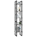 vidaXL 5 szintes betonszürke szerelt fa könyvszekrény 40 x 30 x 175 cm