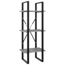 vidaXL 5 szintes betonszürke szerelt fa könyvszekrény 40 x 30 x 175 cm