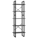vidaXL 5 szintes szürke szerelt fa könyvszekrény 60 x 30 x 175 cm