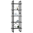 vidaXL 5 szintes szürke szerelt fa könyvszekrény 60 x 30 x 175 cm