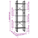 vidaXL 5 szintes szürke szerelt fa könyvszekrény 60 x 30 x 175 cm