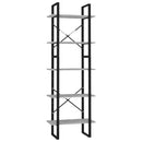 vidaXL 5 szintes betonszürke szerelt fa könyvszekrény 60 x 30 x 175 cm