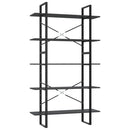 vidaXL 5 szintes szürke szerelt fa könyvszekrény 100 x 30 x 175 cm