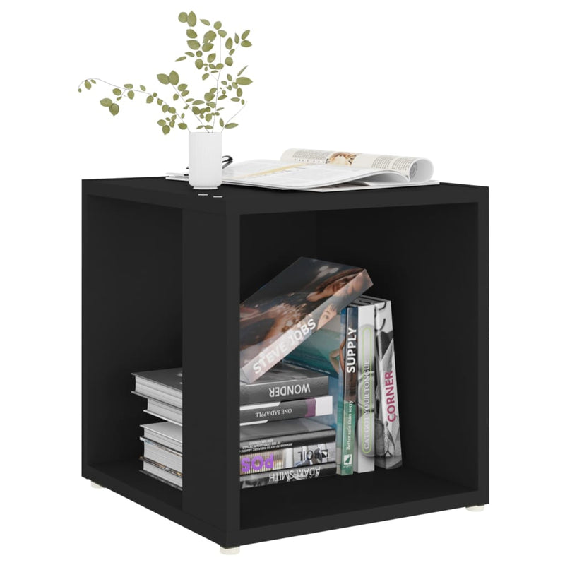 vidaXL fekete szerelt fa kisasztal 33 x 33 x 34,5 cm