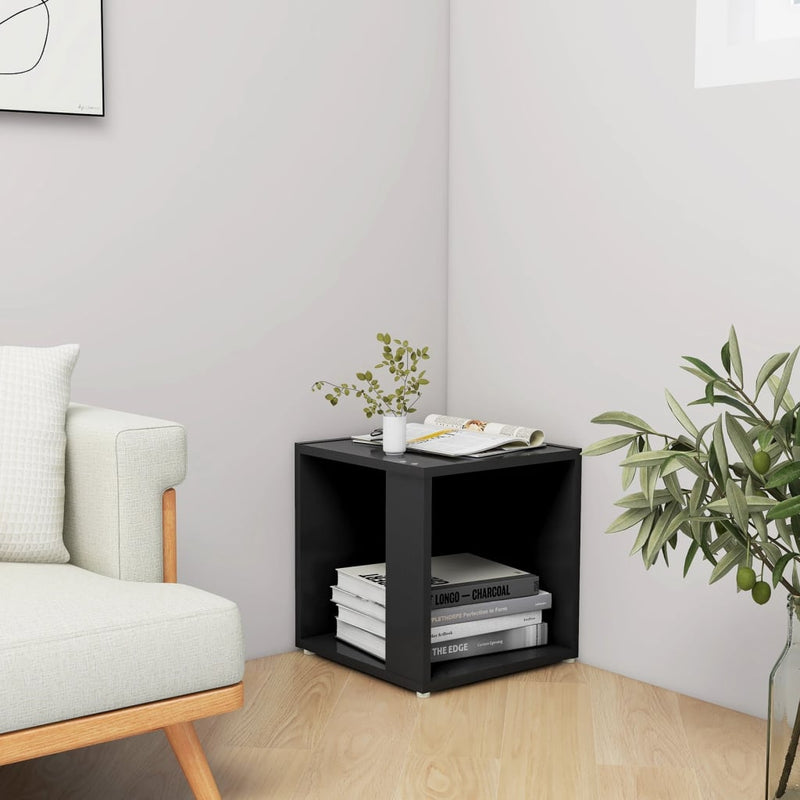 vidaXL fekete szerelt fa kisasztal 33 x 33 x 34,5 cm