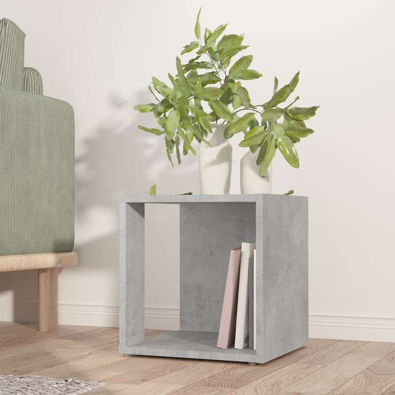 vidaXL betonszürke szerelt fa kisasztal 33 x 33 x 34,5 cm