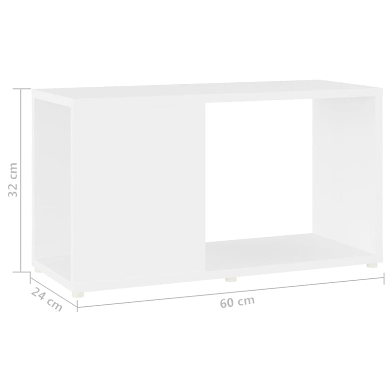 vidaXL fehér szerelt fa TV-szekrény 60 x 24 x 32 cm
