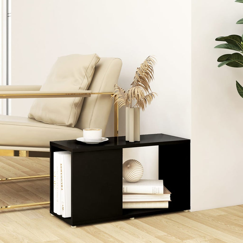 vidaXL fekete szerelt fa TV-szekrény 60 x 24 x 32 cm