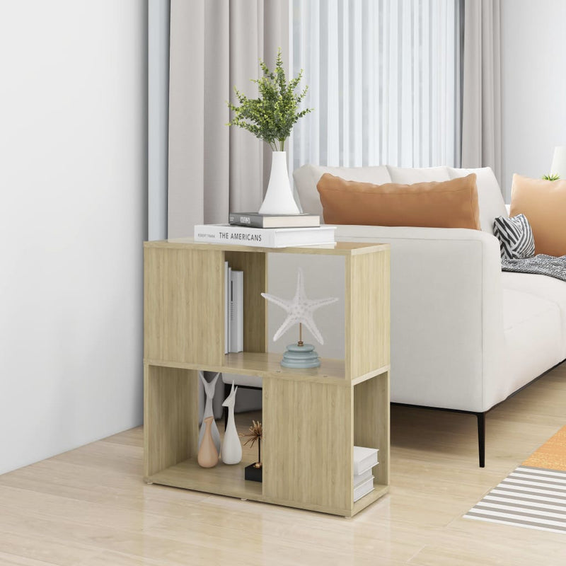 vidaXL sonoma-tölgyszínű szerelt fa könyvszekrény 60 x 24 x 63 cm