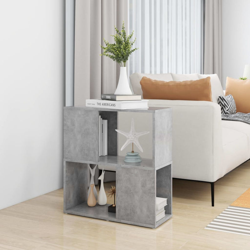 vidaXL betonszürke szerelt fa könyvszekrény 60 x 24 x 63 cm