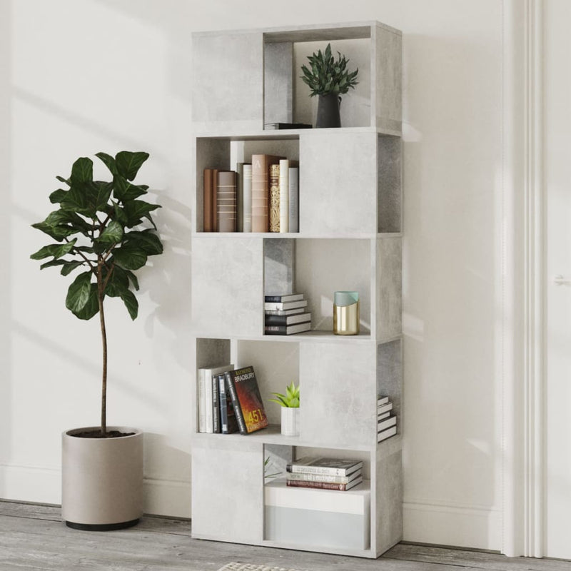 vidaXL betonszürke térelválasztó könyvszekrény 60 x 24 x 155 cm