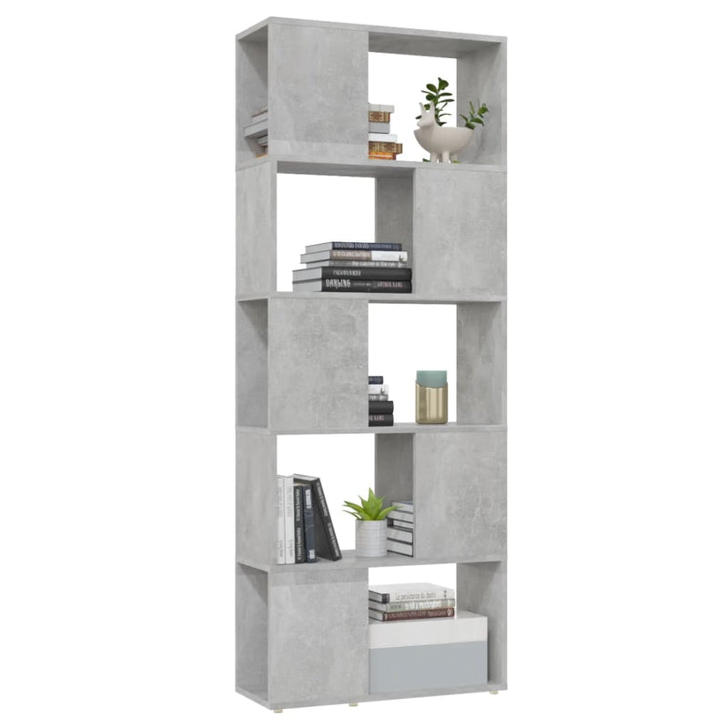 vidaXL betonszürke térelválasztó könyvszekrény 60 x 24 x 155 cm
