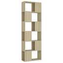 vidaXL sonoma-tölgyszínű térelválasztó könyvszekrény 60 x 24 x 186 cm