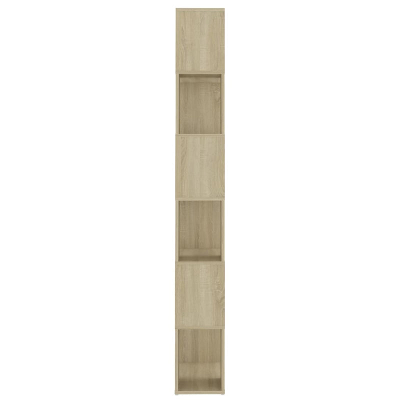 vidaXL sonoma-tölgyszínű térelválasztó könyvszekrény 60 x 24 x 186 cm
