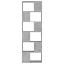 vidaXL betonszürke szerelt fa térelválasztó könyvszekrény 60x24x186 cm