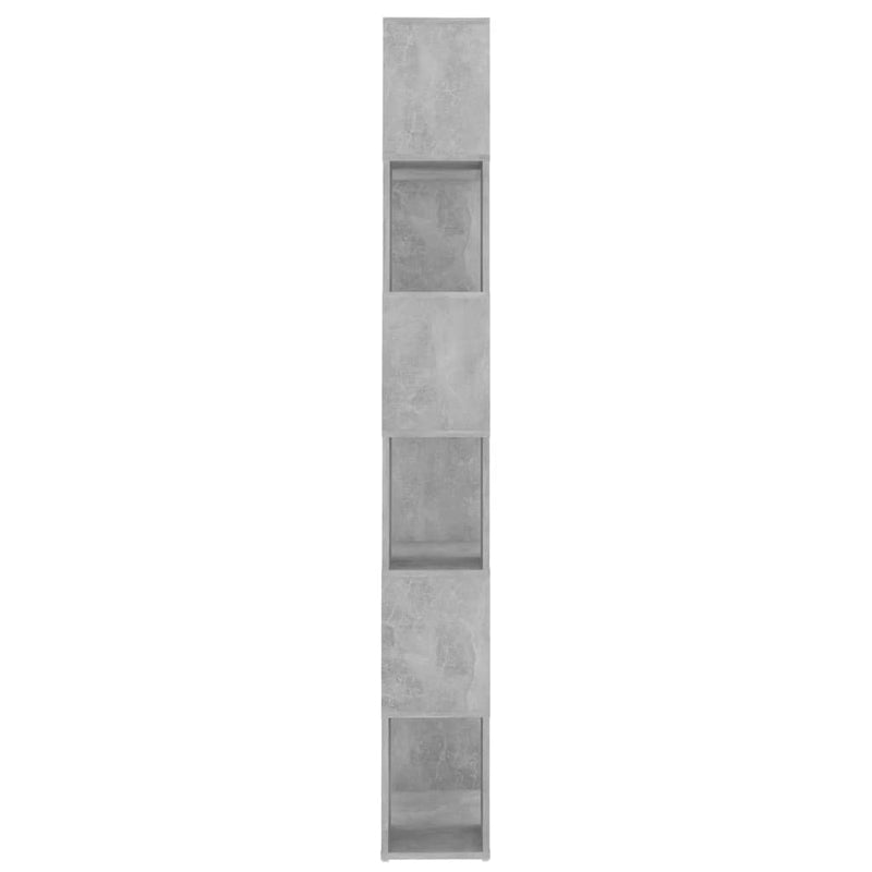 vidaXL betonszürke szerelt fa térelválasztó könyvszekrény 60x24x186 cm