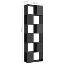 vidaXL magasfényű szürke térelválasztó könyvszekrény 60 x 24 x 186 cm