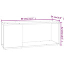 vidaXL betonszürke szerelt fa TV-szekrény 80 x 24 x 32 cm