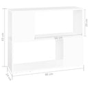 vidaXL fehér szerelt fa TV-szekrény 80 x 24 x 63 cm