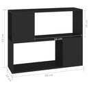vidaXL fekete szerelt fa TV-szekrény 80 x 24 x 63 cm