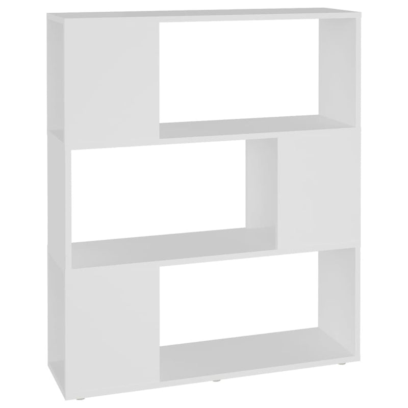 vidaXL fehér szerelt fa térelválasztó könyvszekrény 80 x 24 x 94 cm