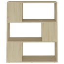 vidaXL sonoma-tölgyszínű térelválasztó könyvszekrény 80 x 24 x 94 cm