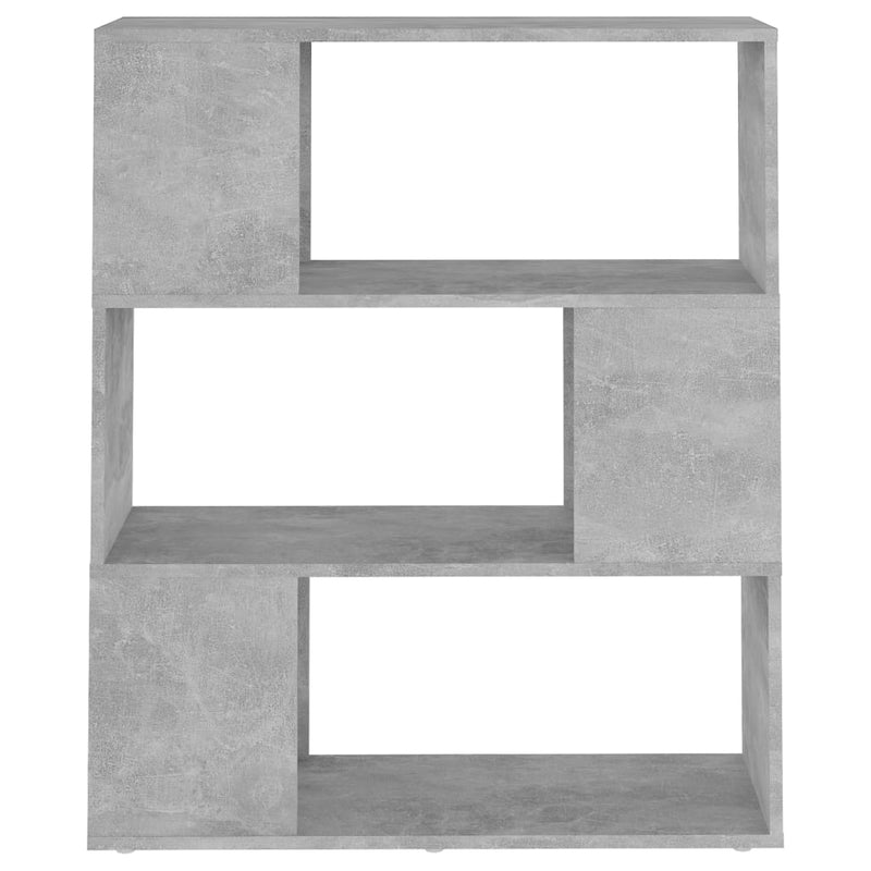 vidaXL betonszürke szerelt fa térelválasztó könyvszekrény 80x24x94 cm