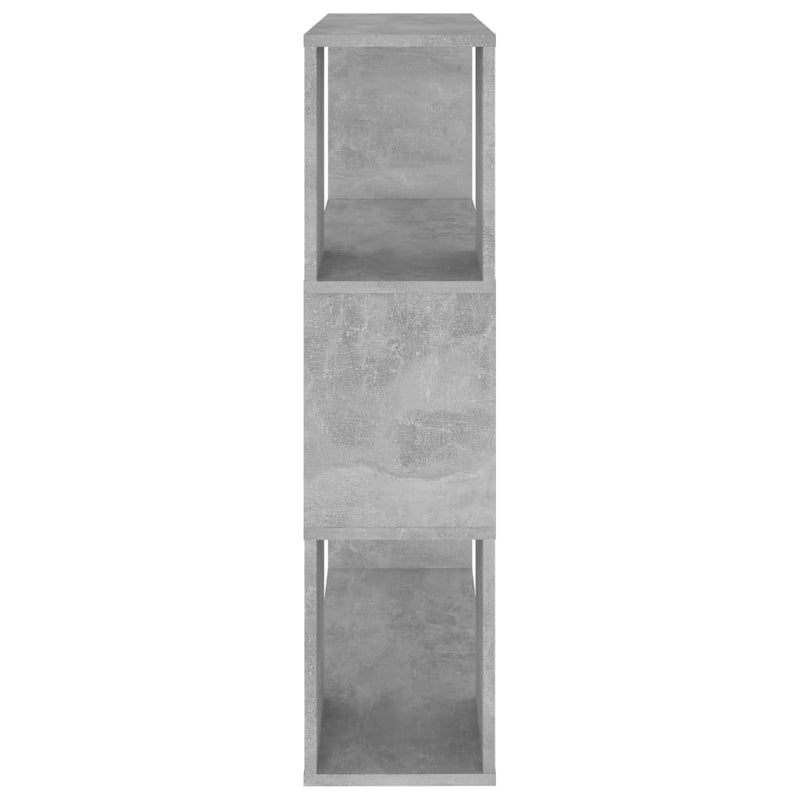 vidaXL betonszürke szerelt fa térelválasztó könyvszekrény 80x24x94 cm