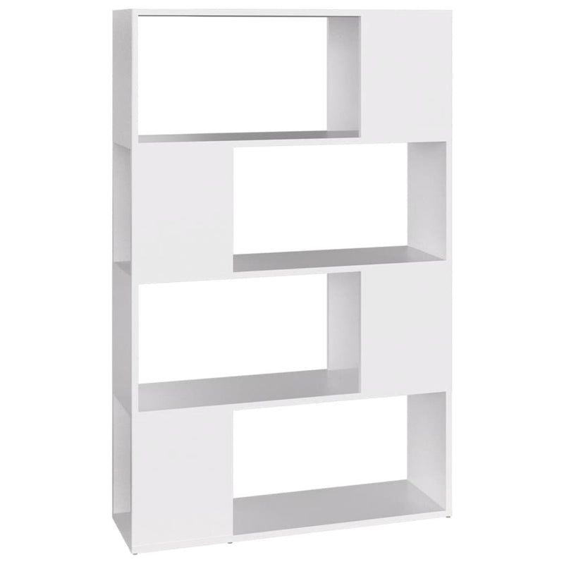 vidaXL fehér szerelt fa térelválasztó könyvszekrény 80 x 24 x 124,5 cm