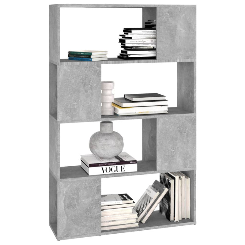 vidaXL betonszürke térelválasztó könyvszekrény 80 x 24 x 124,5 cm