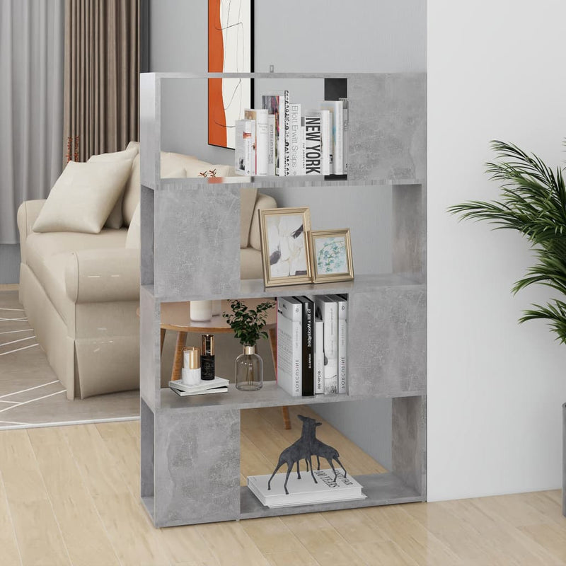 vidaXL betonszürke térelválasztó könyvszekrény 80 x 24 x 124,5 cm
