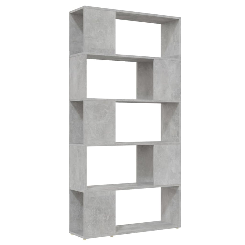 vidaXL betonszürke térelválasztó könyvszekrény 80 x 24 x 155 cm