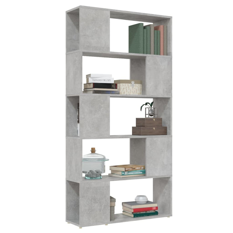 vidaXL betonszürke térelválasztó könyvszekrény 80 x 24 x 155 cm