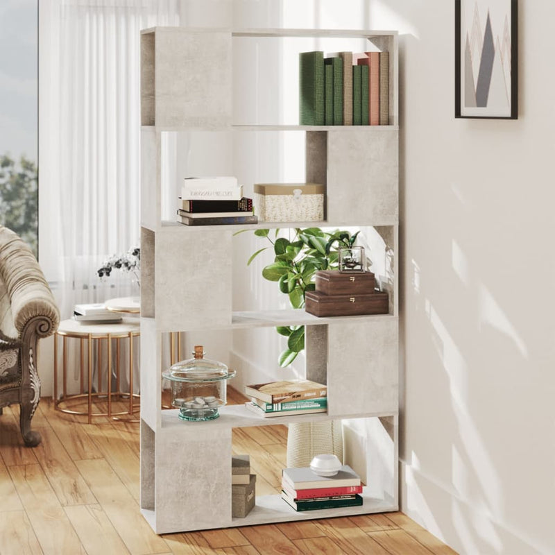 vidaXL betonszürke térelválasztó könyvszekrény 80 x 24 x 155 cm