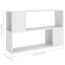 vidaXL fehér szerelt fa könyvszekrény 100 x 24 x 63 cm