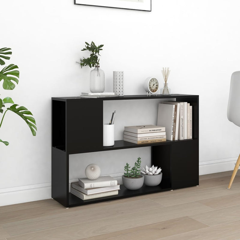 vidaXL fekete szerelt fa könyvszekrény 100 x 24 x 63 cm