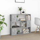 vidaXL betonszürke szerelt fa térelválasztó könyvszekrény 100x24x94 cm