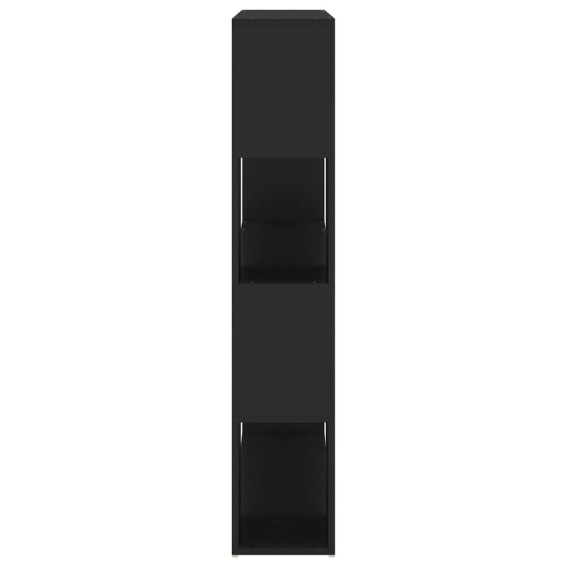 vidaXL fekete szerelt fa térelválasztó könyvszekrény 100 x 24 x 124 cm