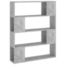 vidaXL betonszürke térelválasztó könyvszekrény 100 x 24 x 124 cm