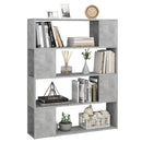 vidaXL betonszürke térelválasztó könyvszekrény 100 x 24 x 124 cm