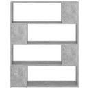 vidaXL betonszürke térelválasztó könyvszekrény 100 x 24 x 124 cm