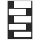 vidaXL fekete szerelt fa térelválasztó könyvszekrény 100 x 24 x 155 cm