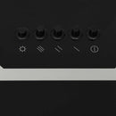 vidaXL fekete acél és edzett üveg fali páraelszívó 90 cm