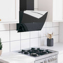 vidaXL fekete acél és edzett üveg fali páraelszívó 60 cm