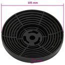 vidaXL 2 db szénszűrő páraelszívóhoz 105 x 21 mm