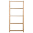 vidaXL 5 szintes tömör fenyőfa tárolóállvány 80 x 28,5 x 170 cm