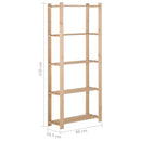 vidaXL 5 szintes tömör fenyőfa tárolóállvány 80 x 28,5 x 170 cm