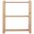 vidaXL 3 szintes tömör fenyőfa tárolóállvány 80 x 28,5 x 90 cm